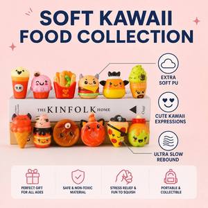 Jouet Squishy Mini Fast Food 6cm en Mousse PU à Rebond Lent, Anti-Stress Kawaii Frites et Burger, pour Enfants et Adultes, Vente en Gros, OEM - Product Image 3