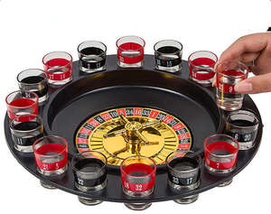 Giochi da Bar per Adulti, <span class=keywords><strong>Roulette</strong></span> Russa con Ruota Girevole, Set per Gioco con Bicchierini da Shot e Bevute, con 16 Bicchieri per 2-8 Persone - Product Image 1