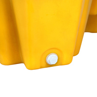 Palette de récupération de déversements en plastique robuste à 4 fûts, à entrée bidirectionnelle, personnalisée en usine pour usage industriel