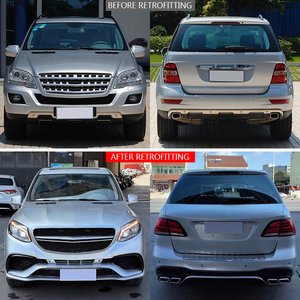 Kit de carrocería para modificación de coche 2007-2011, actualización GLE W166, parachoques delantero, capó, guardabarros, parachoques trasero, portón trasero, para Benz ML W164 - Product Image 2