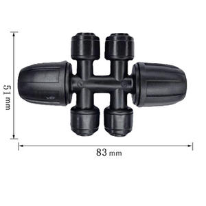 Conector de Riego por Goteo 812 de Conexión Rápida de 5/16 Pulgadas, Accesorio para Sistema de Riego de Jardín de Cuatro y Seis Vías - Product Image 1