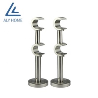 Supports de tringle à rideau contemporains en alliage d'aluminium, réglables, durables et robustes, accessoires de rideaux pour salon