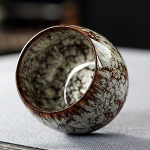 ชุดถ้วยชา Jian Zhan แบบเผาในเตาเผาสำหรับขายส่ง ชุดน้ำชา Gongfu ของที่ระลึกสร้างสรรค์ ชุดถ้วยชาเซรามิก - Product Image 4