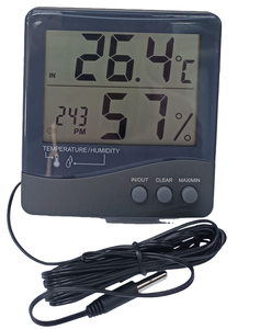 High Quality Large Display Digital Hygrometer & <b>Thermometer</b> In/Out CE Approved - Product Image 1