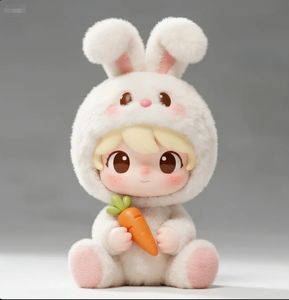 Poupée en peluche personnalisée jouets fabricant série animale lapin bébé peluche jouet boîte mystère vinyle Abs peluche figure poupée - Product Image 1