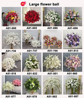 Arrangement floral de mariage, décoration de table, fleurs artificielles en soie, boule de fleurs, centre de table, bouquet de roses roses