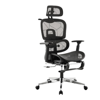 Chaise de conférence exécutive traditionnelle, chaise de bureau ergonomique en maille avec fonctions réglables