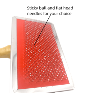 Compettine per animali domestici di dimensioni personalizzate all'ingrosso con manico in legno in acciaio inossidabile per la pulizia di cani e gatti spazzolatura - Product Image 5