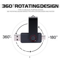 Unidad Flash USB Giratoria OTG 3 en 1, 2 en 1, USB 2.0, 3.0, 128 GB, 64 GB, 32 GB, 16 GB, 4 GB, Pendrive, 8 GB, Unidad de Memoria Dual para Teléfono Celular, Nueva