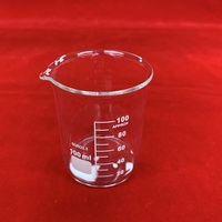 100ml şeffaf kuvars beher 3.3 borosilikat cam beher özel logo ile