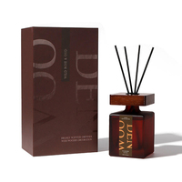LUFU Ensembles de diffuseurs à bâtonnets en verre ambré en gros, étiquette personnalisée, parfum longue durée, base de diffuseur à bâtonnets Augeo pour la maison et l'hôtel