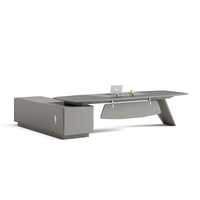 Prix d'usine Design moderne en bois assemblé de luxe en forme de L bureau de direction Table de bureau Bureaux d'ordinateur