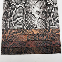 Tela de Cuero PU con Estampado de Pitón Personalizado, Patrón de Piel de Serpiente, Cuero Sintético Vegano para Bolsos, Zapatos, Manualidades y Tapicería