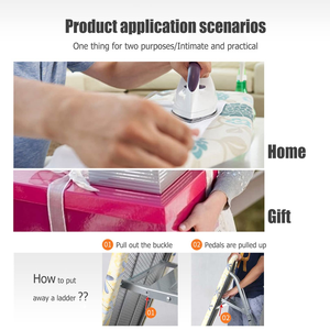 Standard Ironing Board Ladder <b>Adjustable</b> Height Foldable Ironing Board Thickened Steel Pipe Metal Ironing Ladder - Product Image 5