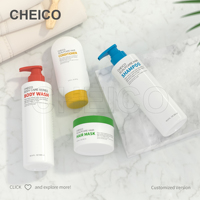Botol Lotion PET Bentuk Silinder Slik CHEICO 500ml dengan Sablon Sutra untuk Penggunaan Sampo Pompa OEM Model UKS/UJ/EL