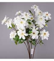 Kunstmatige Dahlia Bloem, Lange Steel Staande Bloemen voor Bruiloft Feest DIY Krans Bloemstuk Huisdecoratie