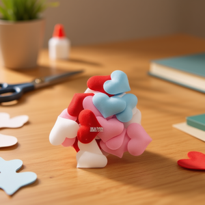 Coriandoli a Forma di Cuore in Tessuto ILAN 2mm 30pz Decorazioni per Artigianato - Product Image 2