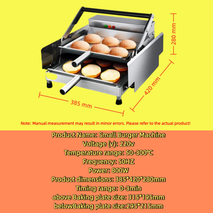 Tostadora Eléctrica Comercial de Doble Capa para Panes de Hamburguesa de 220V, <span class=keywords><strong>Parrilla</strong></span> de Acero Inoxidable para Hamburguesas para Restaurantes de Comida Rápida - Product Image 6