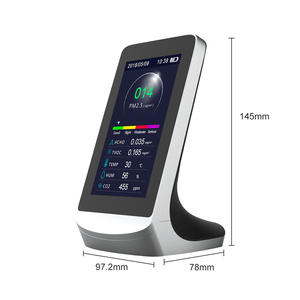 Veri iletimi ile DM72B çok fonksiyonlu gaz analizörü masaüstü <span class=keywords><strong>CO2</strong></span> monitör PM2.5 TVOC HCHO sensörü AQI hava kalitesi dedektörü - Product Image 6