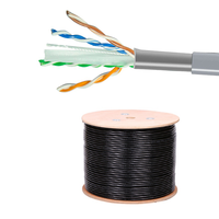 Kabel LAN Luar Ruangan OWIRE CAT7 U/UTP Konduktor Tembaga Bebas Oksigen 23AWG Selubung PVC+PE Solid Bandwidth 100MHz 90m 8-Konduktor
