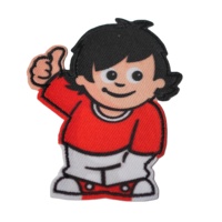 Personnage de dessin animé coloré personnalisé accessoires vestimentaires 3D PVC patchs thermocollants paillettes insignes brodés Logos toile tissu