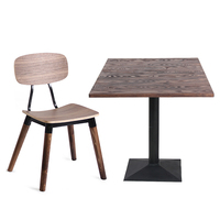 Vente en gros États-Unis Frêne Chêne Teck Bois Massif Mesa Commercial Moderne Dessus de table en bois dur pour Restaurant Café Bistro