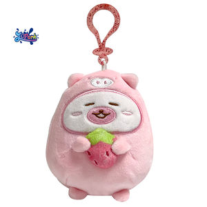 Porte-clés animal en peluche de haute qualité jouet en peluche Super doux 11cm Mini chat mignon porte-clés poupée en peluche personnalisé petit porte-clés en peluche - Product Image 1