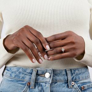 Elegant White Silver Crystal Engagement <b>Ring</b> for Women Bridal Proposal Jewelry Romantic Wedding Gift Fashion <b>Statement</b> <b>Ring</b> - Product Image 3