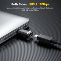 Adaptateur USB 3.2 vers Type C Femelle 10 Gbps Noir AM vers CF Connecteur OTG pour Ordinateur de Bureau et Portable - Prix Usine