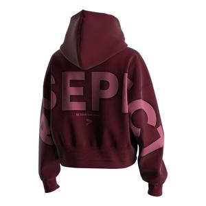 Ensembles de sweats à capuche courts chics pour femmes, légers mais chauds, en tissu mélangé polyester et élasthanne, pour un usage quotidien décontracté - Product Image 2