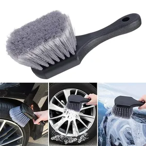 Brosse de nettoyage de roues en plastique à manche court pour accessoires automobiles, dépoussiéreur de jantes pour véhicules, outils d'entretien et de nettoyage - Product Image 5