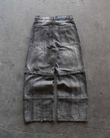 Jean cargo droit en denim pour homme, personnalisé, haute qualité, délavé, style urbain, léger pour l'été