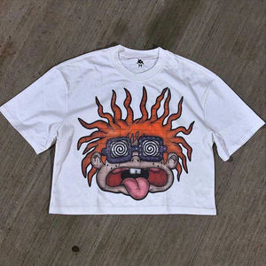 T-shirts formels pour hommes en coton tricoté de haute qualité, 100 % coton, col en V, manches courtes, bordure contrastée, vente en gros, logo personnalisé imprimé - Product Image 1