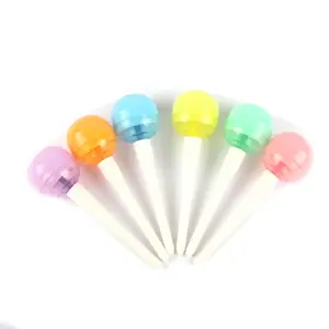 Grosir penanda tulisan logo kustom lollipop 6 warna compact highlighter unik