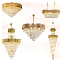 NOUVEAU Lustre moderne en métal grand modèle nordique en cristal, luminaire de plafond pour chambre à coucher, salon, suspension 90 LED K9 luxe AC 3000K