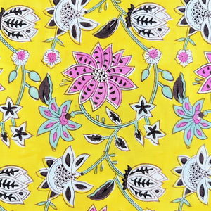 Boho เก๋ไก๋ผ้าพิมพ์ลายบล็อกมือผ้าฝ้ายแท้ทำด้วยมือสำหรับผู้หญิงทอผ้าควิลท์อินเดียสำหรับชุดผ้าม่านครอบคลุมสาวๆ - Product Image 1