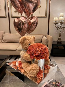 Urso de pelucia osos de peluche osos de peluches gigantes ours en peluche grand ours en peluche rose préservée - Product Image 4