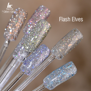 OEM Flash Elves Gel Lasting Nail Polish Bulk 1kg 5kg 9000+ Colors Professional Nail Supplies Wholesale Glitter UV Gel Polish Set