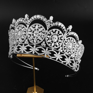 ROMANTIQUE Grand Luxe Pageant Accessoires De Cheveux De Mariage Couronne <span class=keywords><strong>Miss</strong></span> Univers Diamant Zircon <span class=keywords><strong>Diadème</strong></span> - Product Image 5
