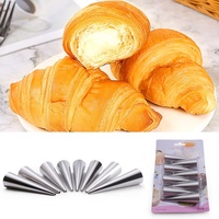 9CM en acier inoxydable de cuisson BRICOLAGE spirale croissants crème corne gaufre cône de crème glacée moules maker