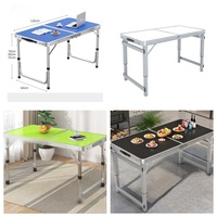 Table pliante personnalisée de 120cm en alliage d'aluminium épais réglable au design moderne pour salle de sport, camping, salle à manger, cuisine extérieure