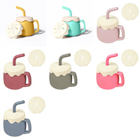 Gobelet à collation en silicone pour enfants, LOGO personnalisé, gobelet à eau pour nouveau-né, matériau résistant à la chaleur, gobelet à collation et à eau avec deux couvercles, gobelet portable