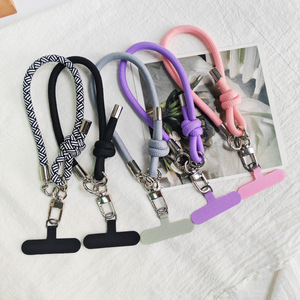 New Plain Hand-Made Nylon Anti-Drop Phone Lanyard Wrist Strap Anti-Lost Mobile Phone Case Charm <strong>Chain</strong> - Product Image 2