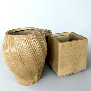 Macetas <span class=keywords><strong>de</strong></span> Arcilla <span class=keywords><strong>de</strong></span> Óxido <span class=keywords><strong>de</strong></span> Magnesio, Color Blanco y Camel, Estilo Vintage, Ecológicas, Capacidad <span class=keywords><strong>de</strong></span> 5L, Macetas para Jardín y Hogar, Venta al <span class=keywords><strong>por</strong></span> <span class=keywords><strong>Mayor</strong></span> - Product Image 1
