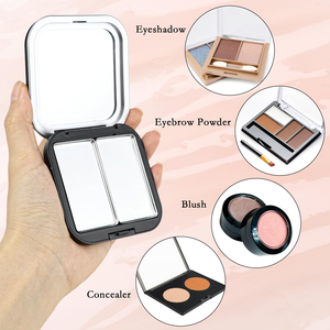 Plastic Makeup <b>Compact</b> <b>Powder</b> Case with Two-Sided Mirror for Puff Customized Color Wholesale - Product Image 3