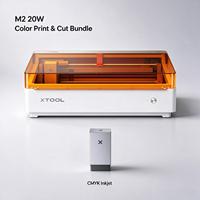 Xtool M2 20W Mesin Pengukir Laser Printer Inkjet CMYK Modul Kerajinan Warna Penuh CoreXY 600mm Desktop Tertutup FDM 3D Pemotong Laser