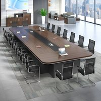 Table de conférence HYZ-239X, moderne, simple, grande, de type panneau, pour salle de réunion, réception, formation, mobilier de bureau, capacité de 20 personnes ou plus