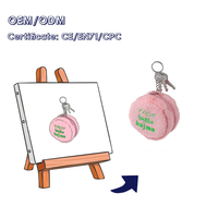 Fabricant de porte-monnaie circulaires en peluche personnalisés, mini porte-monnaie, porte-clés en peluche sur mesure