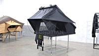 Tente de toit triangulaire en aluminium RTT 280G, polyester 420D Oxford imperméable, profil 16cm, espace de hauteur 150cm