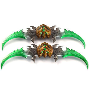 22CM World of <span class=keywords><strong>Warcraft</strong></span> Warglaive of Azzinoth Full Metal aleación de zinc Illidan Stormrage's Twin Blades juego periférico Cosplay Prop - Product Image 6